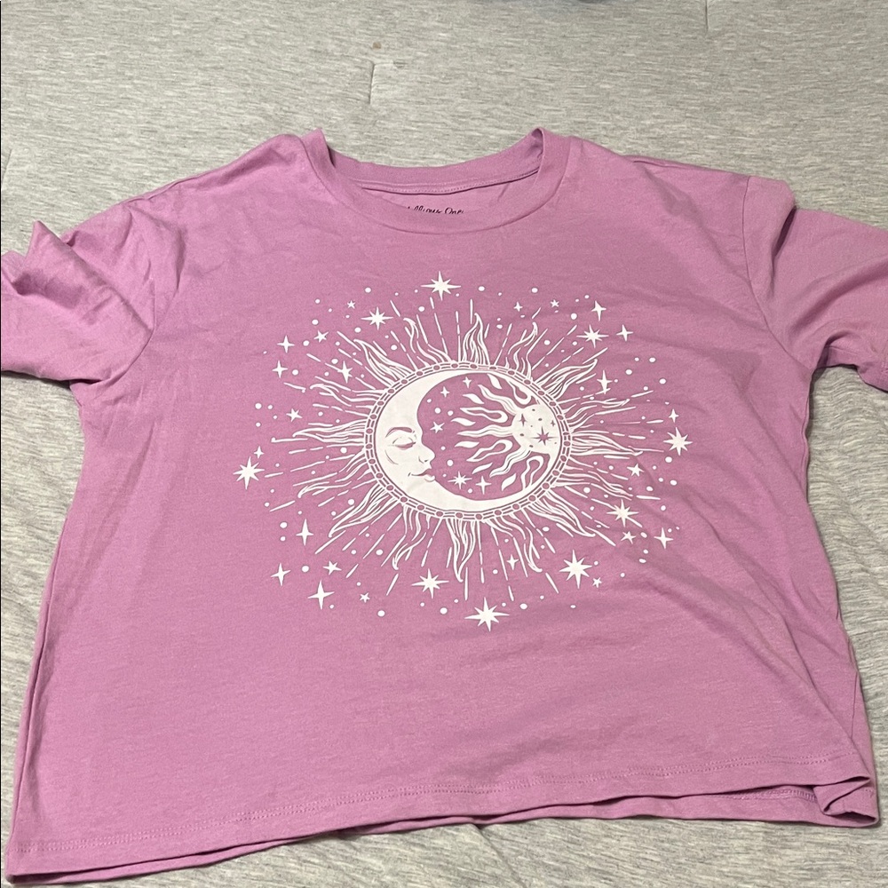 Purple Shirt with Celestial Design
